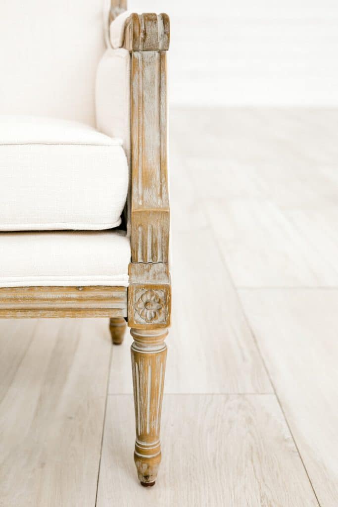 Neutral arm chair for rent